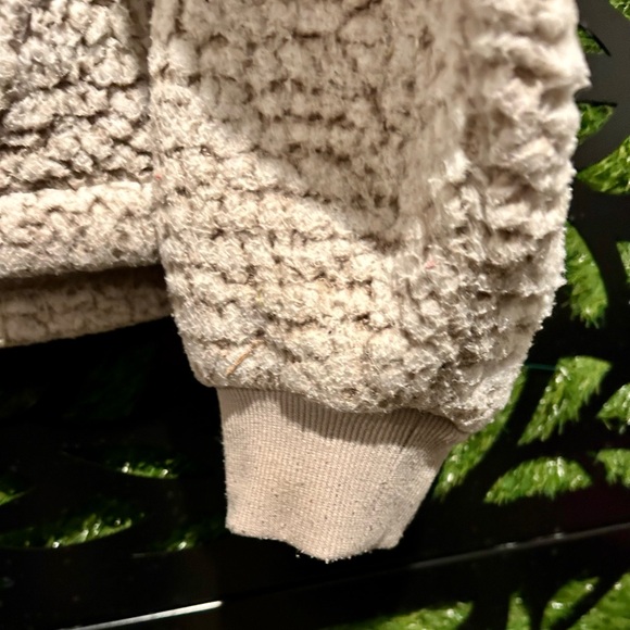 Love Tree Cream Long-crop, Half-zip, and Cozy Fleece Pullover/ size M - Picture 6 of 9